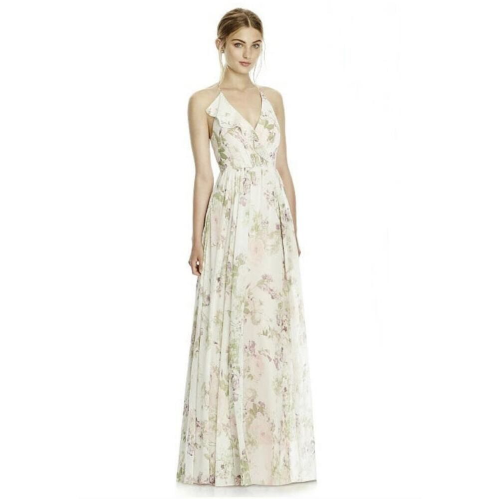 Jenny Yoo Blush Garden Gown Floral Maxi
Dress Pink XS 00